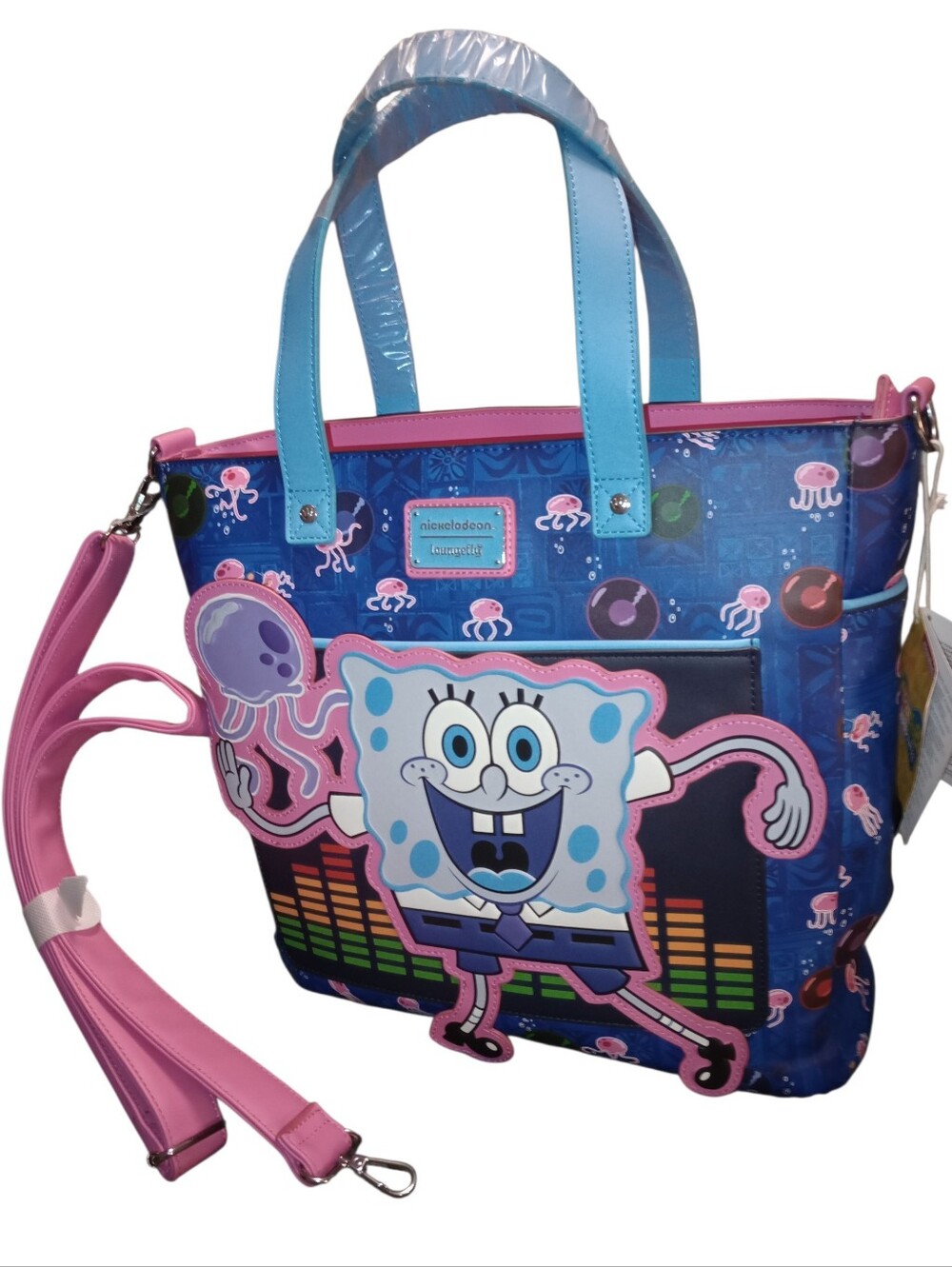 Loungefly Nickelodeon SpongeBob Jelly Dance Tote Bag, NWT